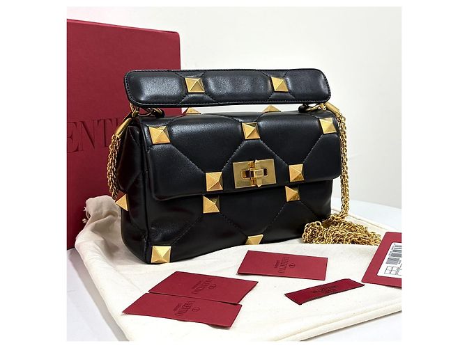 Valentino Borsa a tracolla Rockstud Chain Black - vista 7