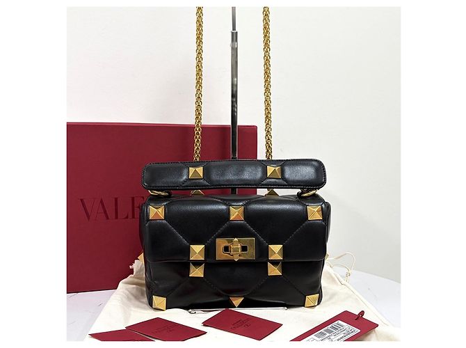 Valentino Borsa a tracolla Rockstud Chain Black - vista 8