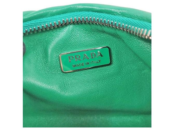 Prada Borsa a Tracolla Multi Hobo Re-edition Padding Verde - vista 11