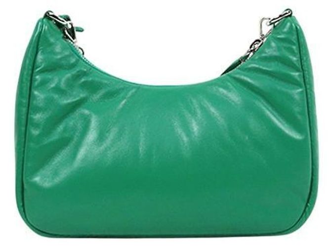 Prada Borsa a Tracolla Multi Hobo Re-edition Padding Verde - vista 3