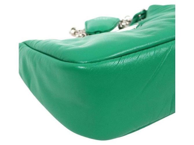 Prada Borsa a Tracolla Multi Hobo Re-edition Padding Verde - vista 5