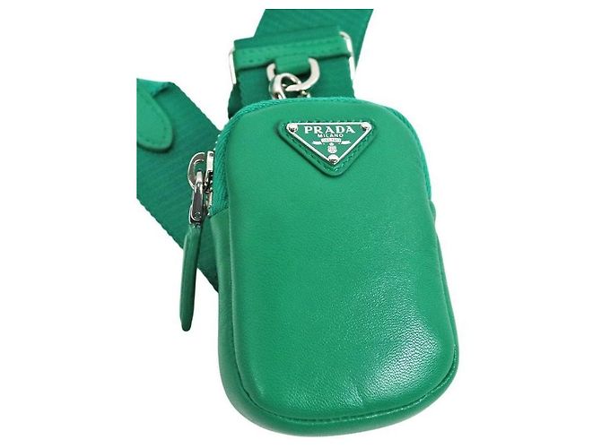 Prada Borsa a Tracolla Multi Hobo Re-edition Padding Verde - vista 9