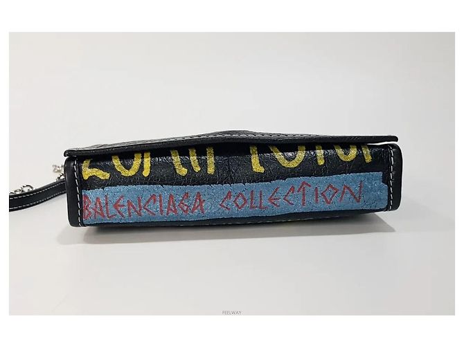 Balenciaga Borsa a tracolla con catena Graffiti Bazaar - vista 5
