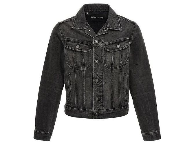 Giacca di jeans nera Tom Ford - vista 3