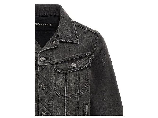 Giacca di jeans nera Tom Ford - vista 5