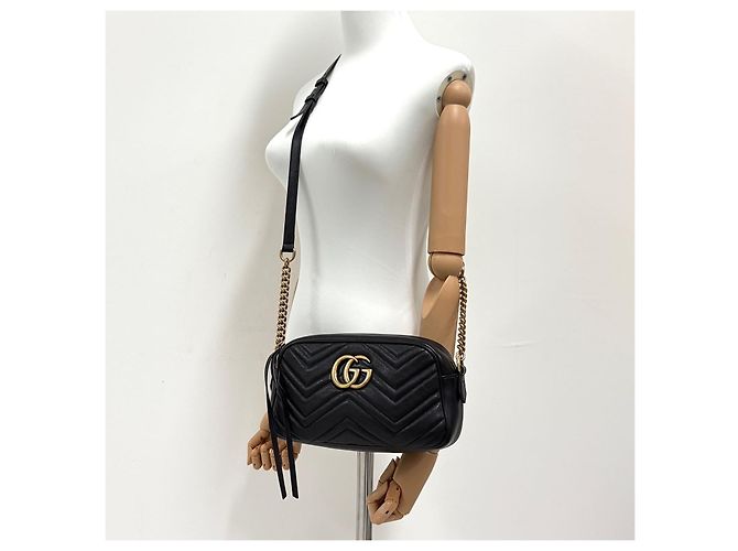 Gucci Picca borsa a tracolla e crossbody con catena nera - vista 2