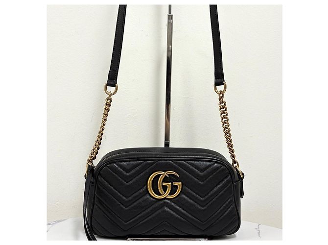 Gucci Picca borsa a tracolla e crossbody con catena nera - vista 5