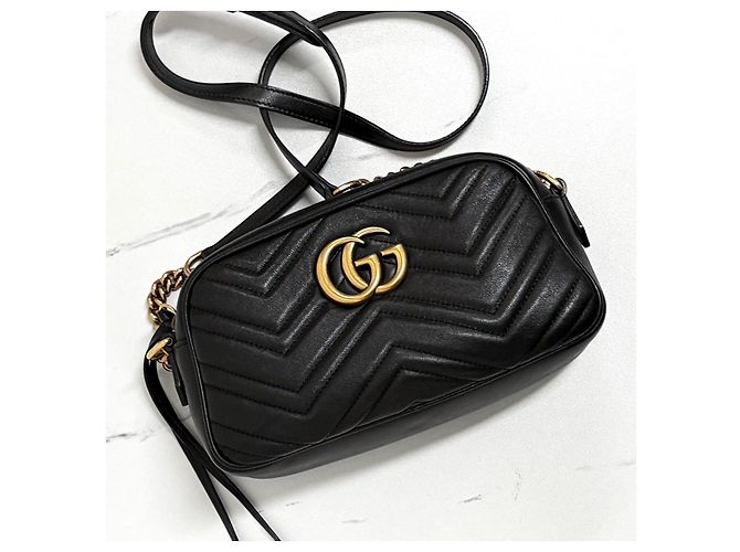 Gucci Picca borsa a tracolla e crossbody con catena nera - vista 6