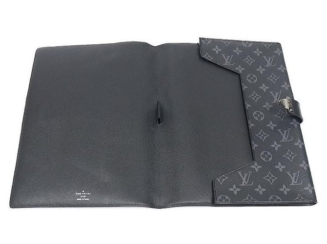 Louis Vuitton Clutch porta documenti e tablet Frank GM in tela Monogram Eclipse - vista 6