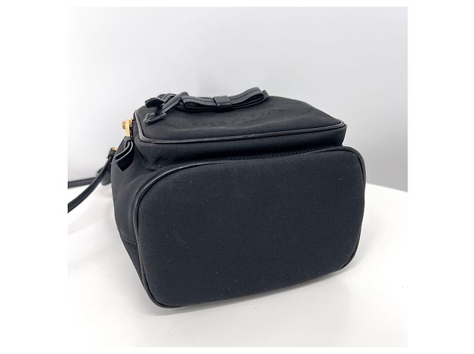 Prada Borsa a Secchiello Jacquard a Tracolla Nera - vista 10