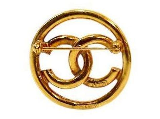 Spilla Chanel CC Oro in Metallo - vista 2