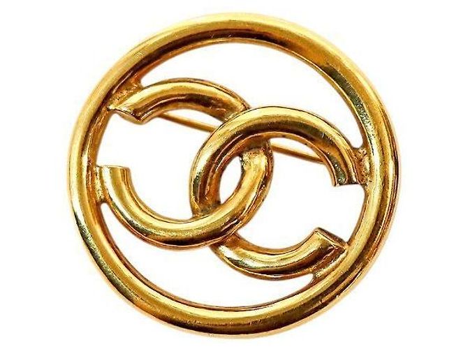Spilla Chanel CC Oro in Metallo - vista 3