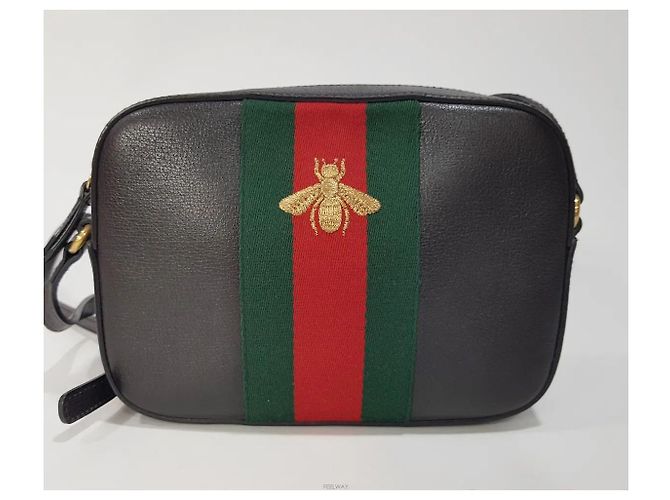 Gucci Borsa a tracolla con ricamo ape - vista 2