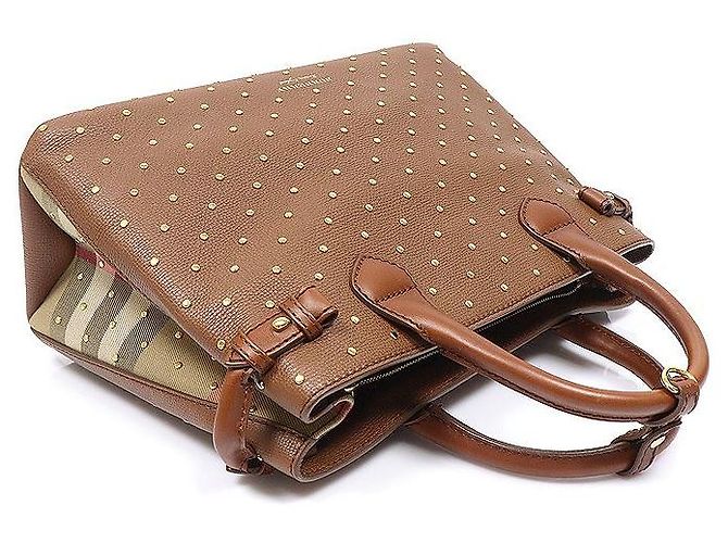 Burberry Brown House Check Stud Medium Banner Tote Bag - Ansicht 3