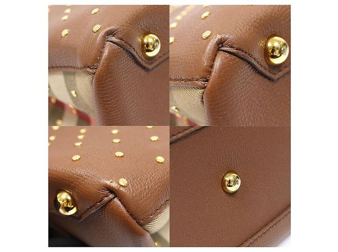 Burberry Brown House Check Stud Medium Banner Tote Bag - Ansicht 6
