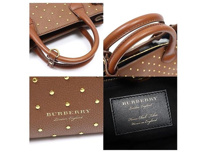 Burberry Brown House Check Stud Medium Banner Tote Bag - Ansicht 7
