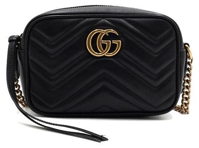 Gucci Mini borsa a tracolla matelassé nera con catena - vista 2