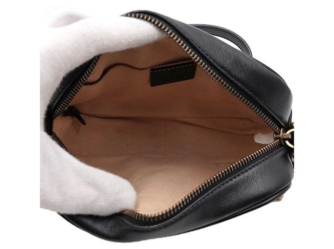 Gucci Mini borsa a tracolla matelassé nera con catena - vista 6