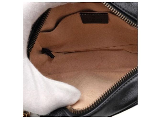 Gucci Mini borsa a tracolla matelassé nera con catena - vista 7