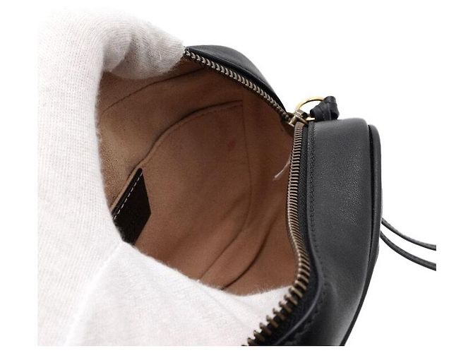 Gucci Mini borsa a tracolla matelassé nera con catena - vista 8