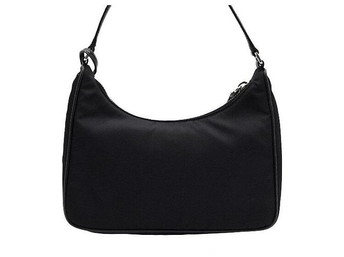 Prada Borsa Hobo Tote Re-Edition in Nylon Tessuto Nero - vista 5