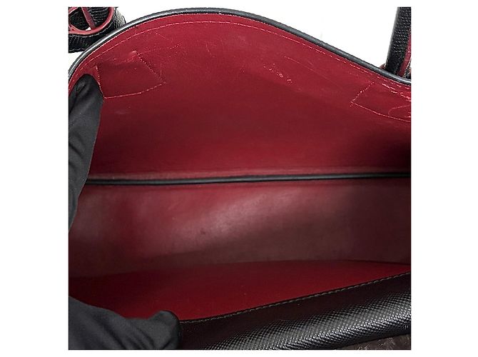 Prada Saffiano Double Tote Bag Schultertasche Medium Schwarz - Ansicht 15