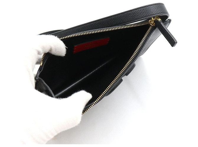 Valentino Borsa a tracolla e borsa a spalla V-Sling Strap in pelle martellata nera - vista 5