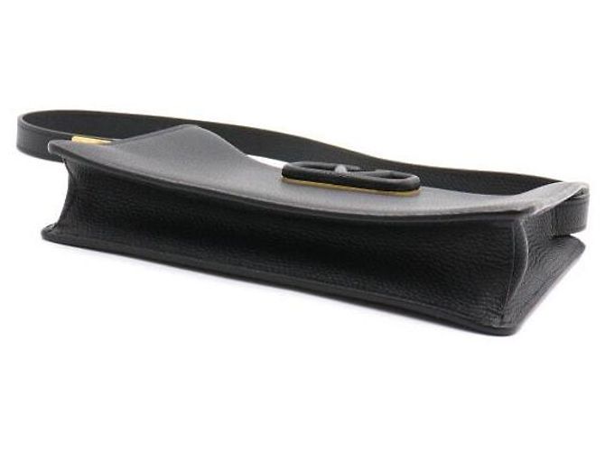 Valentino Borsa a tracolla e borsa a spalla V-Sling Strap in pelle martellata nera - vista 6