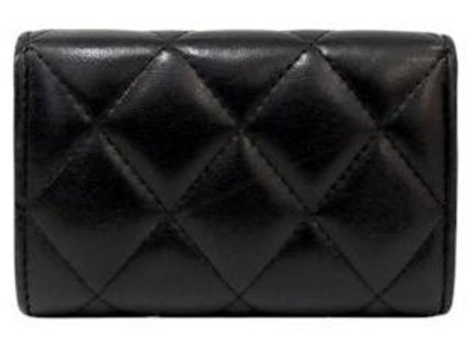 Chanel Tarjetero chapado en oro negro - vista 3