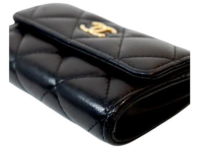 Chanel Tarjetero chapado en oro negro - vista 5