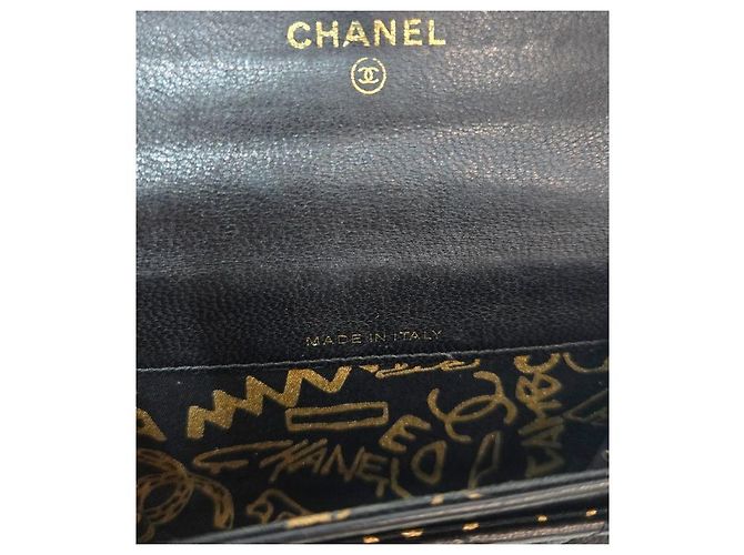 Chanel Tarjetero chapado en oro negro - vista 9