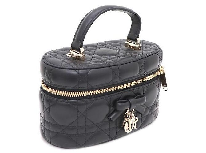 Dior Mini borsa tote e crossbody Vanity in pelle d'agnello Cannage - vista 2