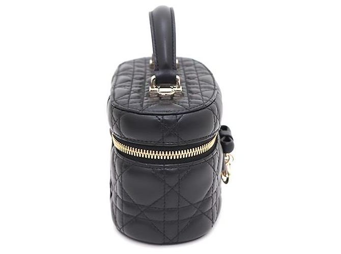 Dior Mini borsa tote e crossbody Vanity in pelle d'agnello Cannage - vista 3