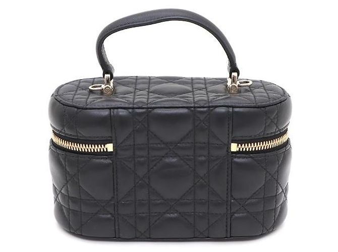 Dior Mini borsa tote e crossbody Vanity in pelle d'agnello Cannage - vista 4