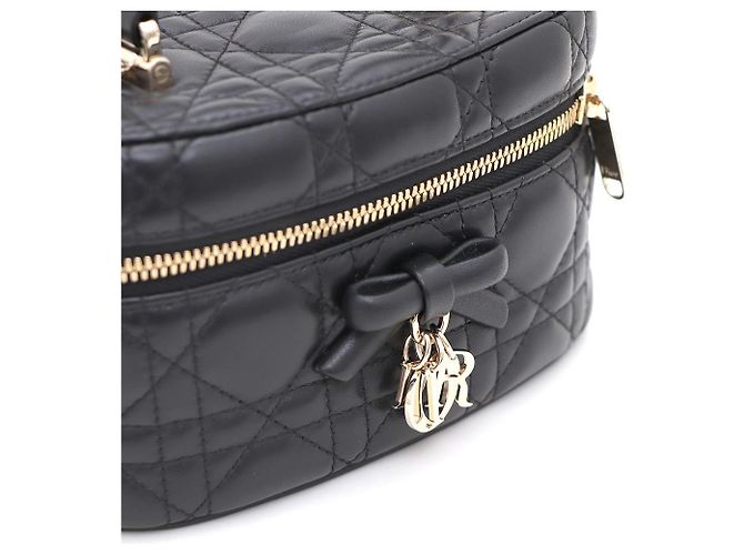 Dior Mini borsa tote e crossbody Vanity in pelle d'agnello Cannage - vista 6