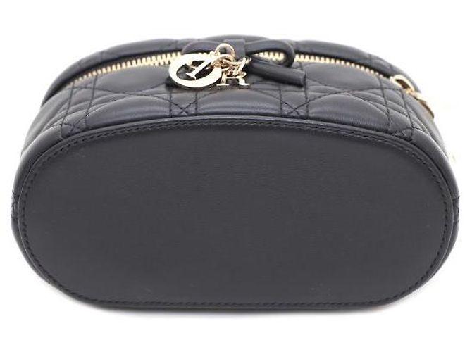 Dior Mini borsa tote e crossbody Vanity in pelle d'agnello Cannage - vista 8