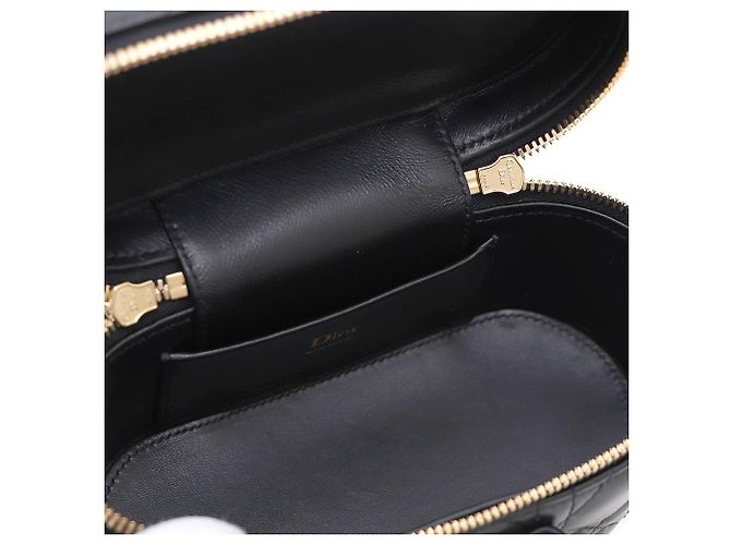 Dior Mini borsa tote e crossbody Vanity in pelle d'agnello Cannage - vista 9