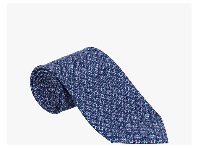 Salvatore Ferragamo Cravatta in seta con stampa Gancini Tetris - vista 2