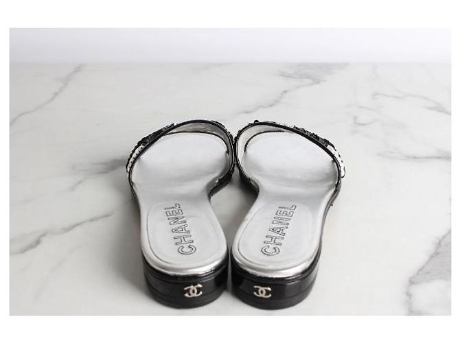 Sandali Chanel Sequin Slippers Bianchi - vista 6