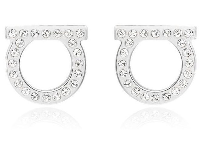 Salvatore Ferragamo Orecchini Gancini Crystal Large - vista 2
