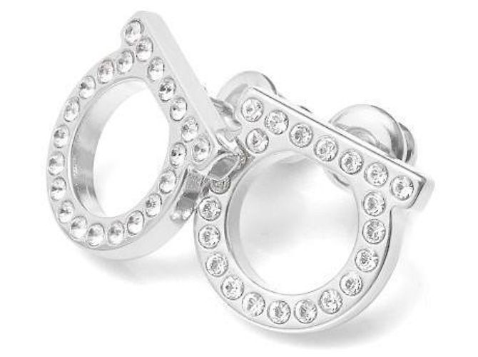 Salvatore Ferragamo Orecchini Gancini Crystal Large - vista 6