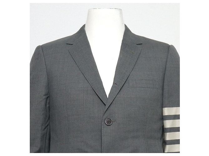 Thom Browne Mid Gray Wool Twill Blazer Herrenjacke - Ansicht 2