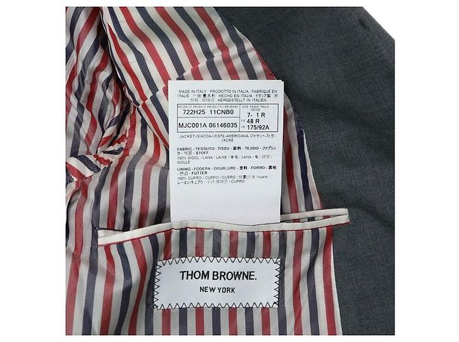 Thom Browne Mid Gray Wool Twill Blazer Herrenjacke - Ansicht 9