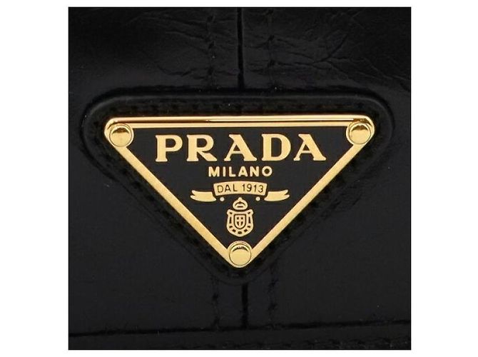 Portafoglio piccolo Prada in pelle nero - vista 8