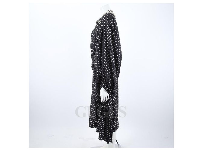 Vestido de seda Lanvin preto - vista 2