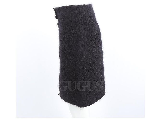 Falda de tweed Chanel negra - vista 2
