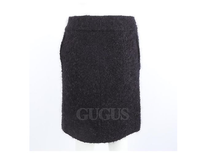 Falda de tweed Chanel negra - vista 3