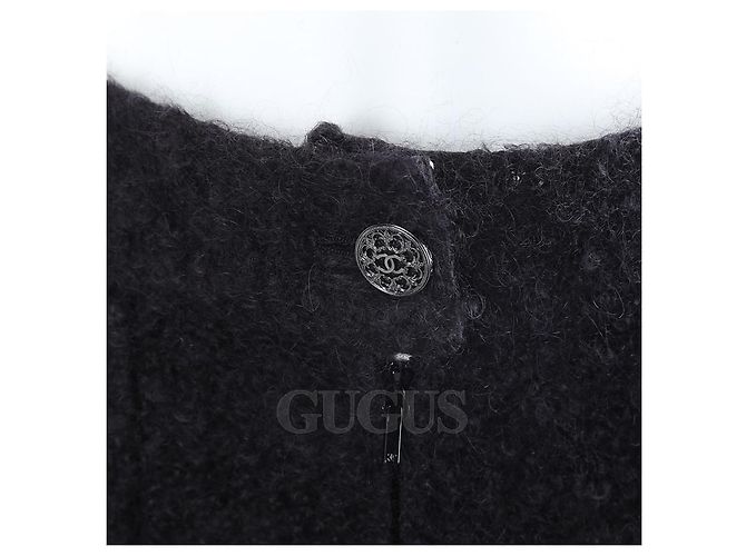 Falda de tweed Chanel negra - vista 4