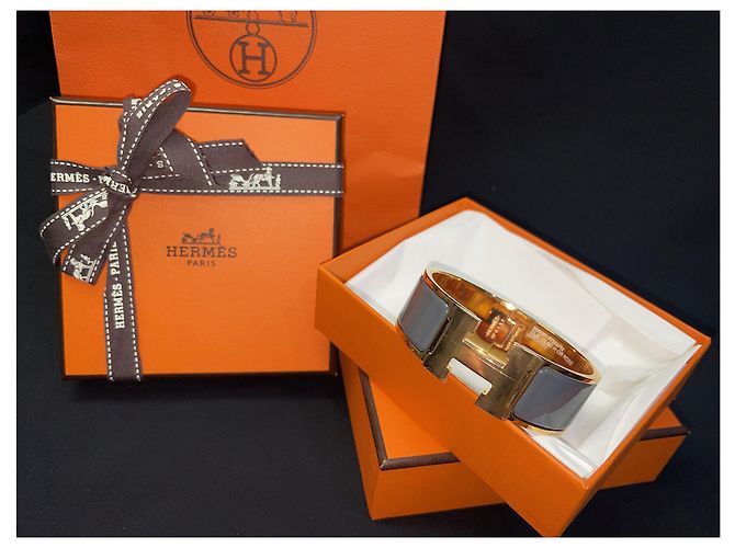 Hermès Gray Rose Gold Clic Clac PM - vista 2