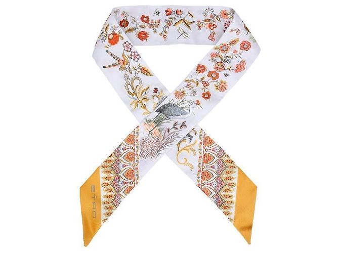 Etro Sciarpa in seta paisley da donna con motivi floreali e pelliccia - vista 3